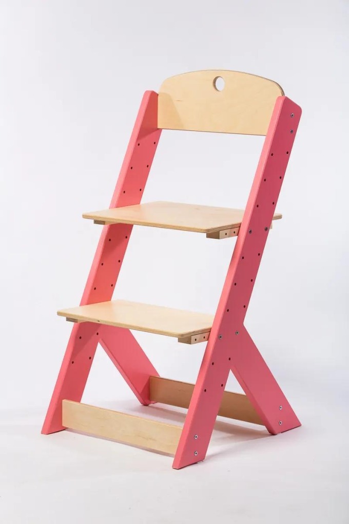 Lucas Wood Style rostoucí židle OMEGA III růžová/přírodní