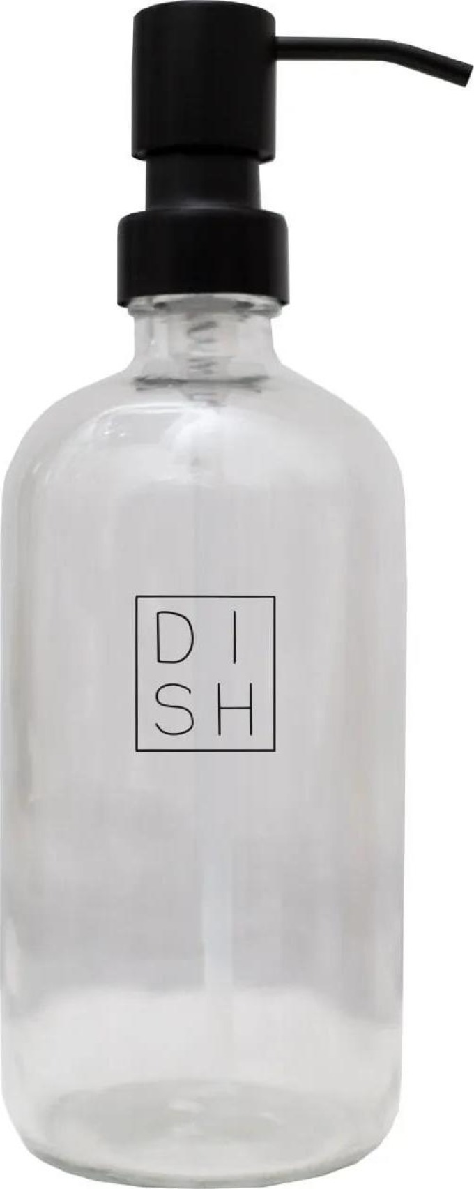 Eulenschnitt Dávkovač přípravku na nádobí Dishsoap Transparent 500 ml, černá barva, čirá barva, sklo, kov