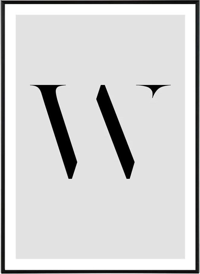 Letter W - 50x70 cm Obraz