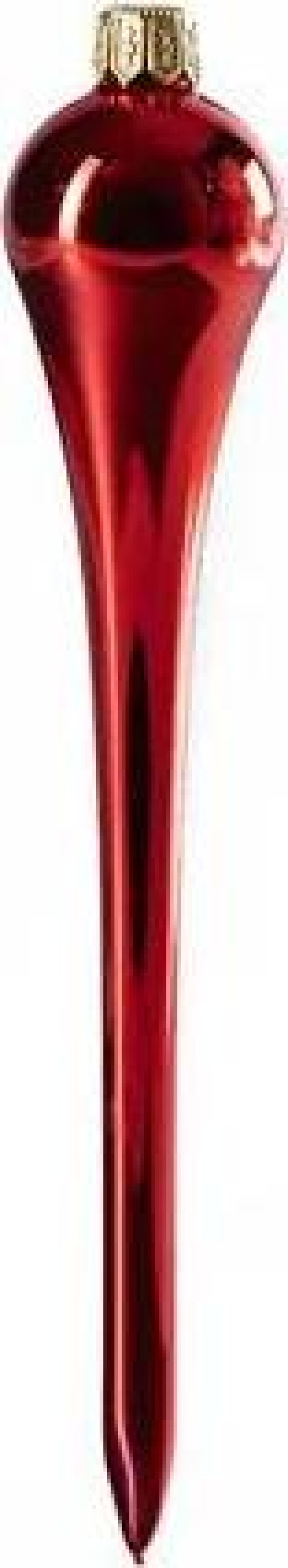 Vánoční rampouch červený lesk