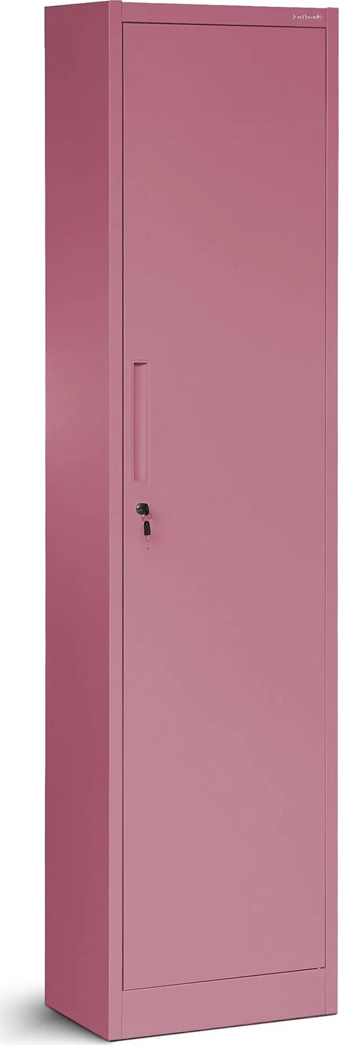JAN NOWAK Úzká kancelářská skříň ALEX, 450 x 850 x 400 mm, Fresh Style: pudrově růžová