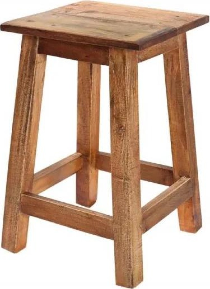 Jakarta židle 45 cm z recyklovaného dřeva natur