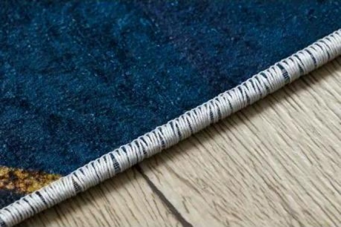 MIRO 52097.801 mycí kobereček Geometrická protiskluz modrý velikost 140x190 cm | krásné koberce cz