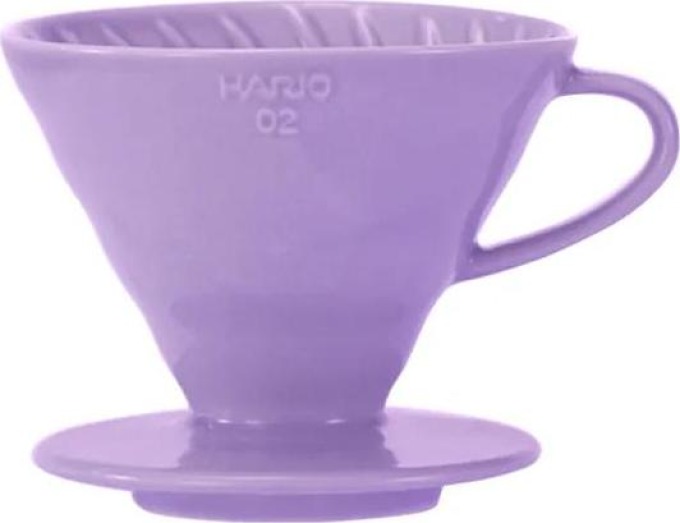 Dripper Hario V60-02 - keramický fialový + 40 filtrů