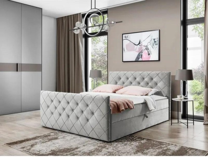 Kontinentální postel Dotan, Rozměr postele: 120x200, Barva:: Amor Velvet 4318
