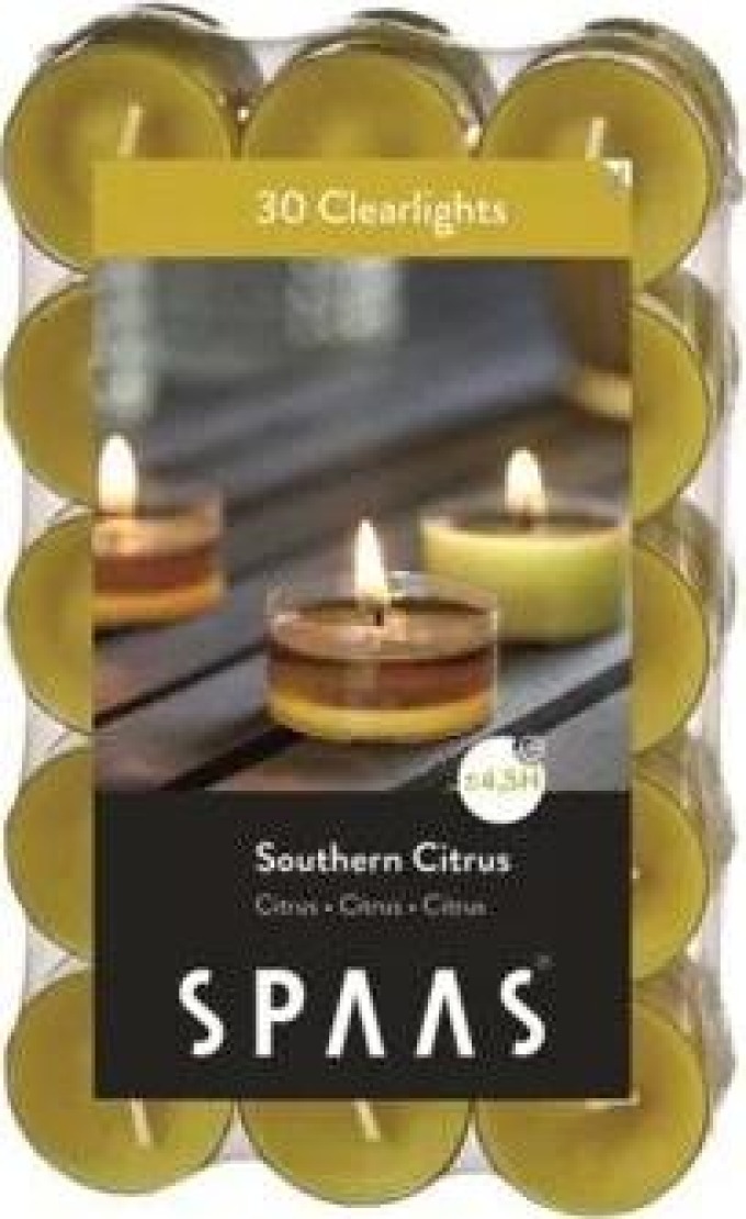 Čajové svíčky vonné CLEAR 30ks citrus