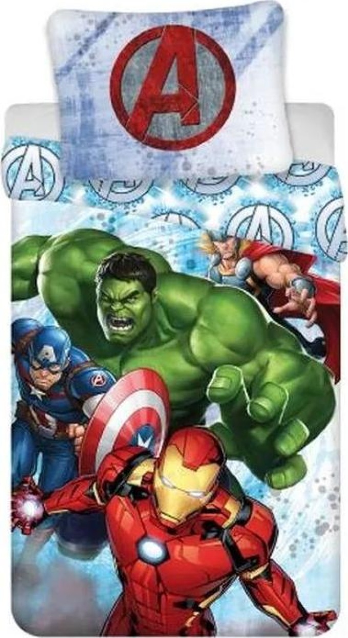 JERRY FABRICS Povlečení Avengers Heroes Bavlna, 140/200, 70/90 cm