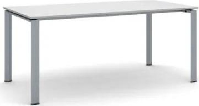 Jednací stůl INFINITY se šedostříbrnou podnoží 1800 x 900 x 750 mm, šedá