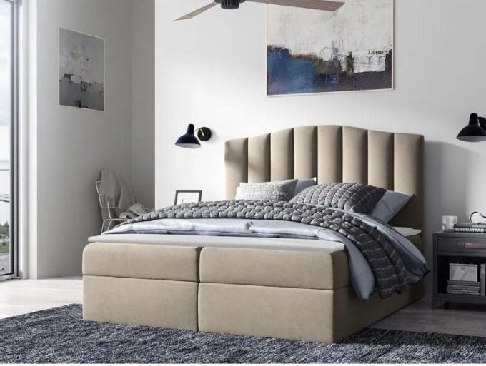 Kontinentální postel Beatriz, Rozměr postele: 120x200, Barva:: Casablanca 2303
