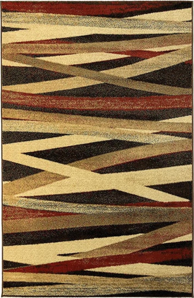 Kusový koberec PRACTICA A8/VCD, Vícebarevné, 80 x 150 cm - Moderní abstraktní vzory v odstínech hnědé a béžové barvy