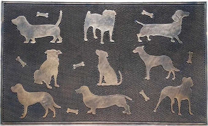 Gumová rohožka 9 psů