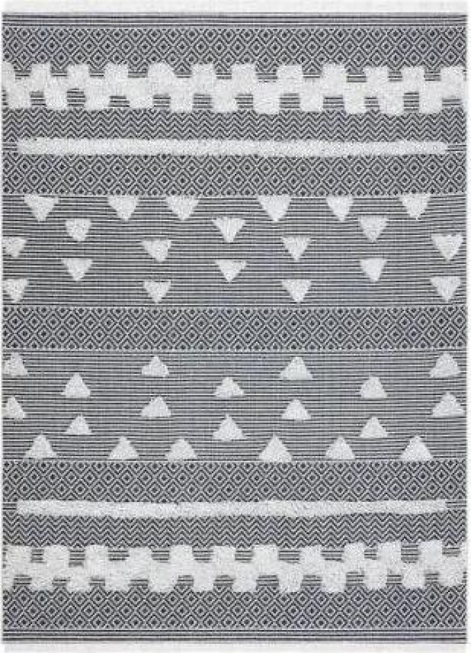 koberec ECO SISAL BOHO MOROC Geometrický 22321 střapce dvě úrovně r velikost 136x190 cm | krásné koberce cz