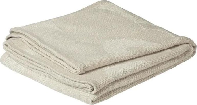 Bavlněná deka Unikko 130x170, úplet / bílá