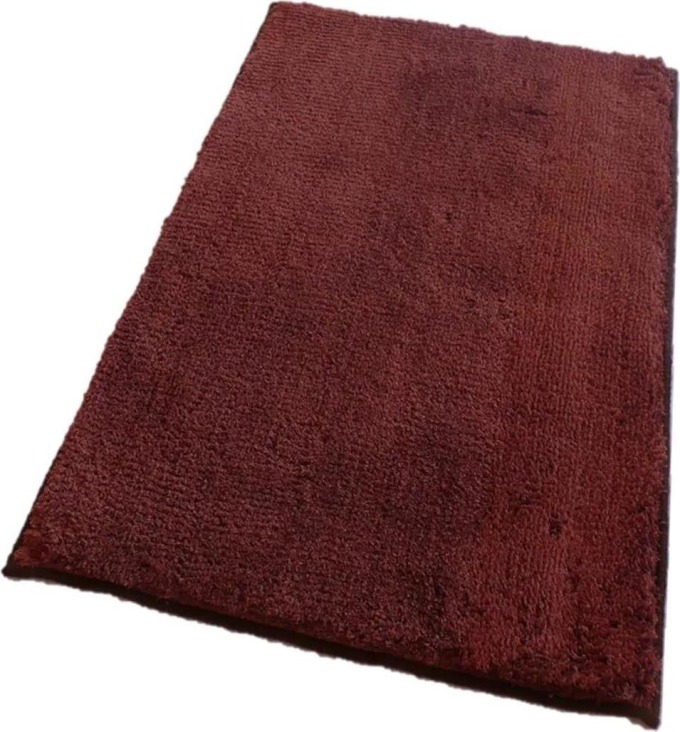 ROUTNER Koupelnová předložka COTTON Hnědá - Hnědá / 90 x 170 cm