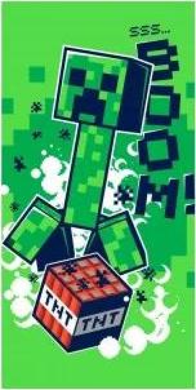 Jerry Fabrics Dětská osuška 70 × 140 cm ‒ Minecraft Boom