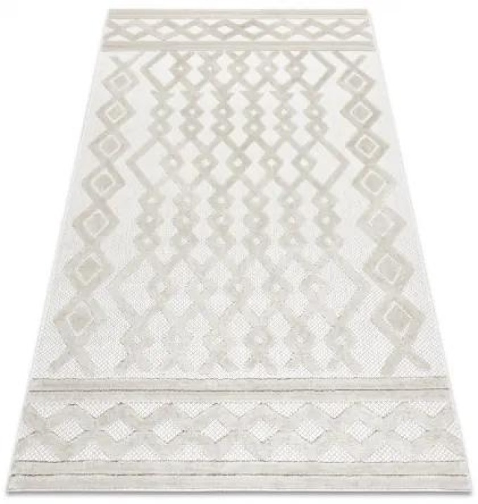 koberec SANTO SISAL 58389 diamanty, geometrický, cikcak béžový velikost 180x270 cm | krásné koberce cz