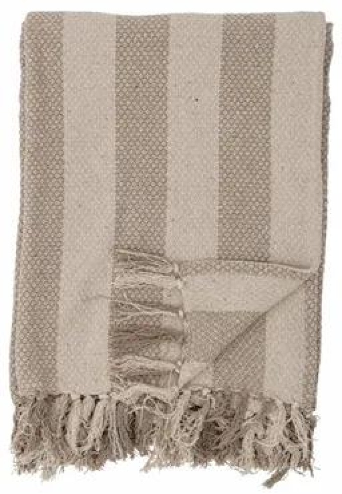 Přehoz z recyklované bavlny přírodní