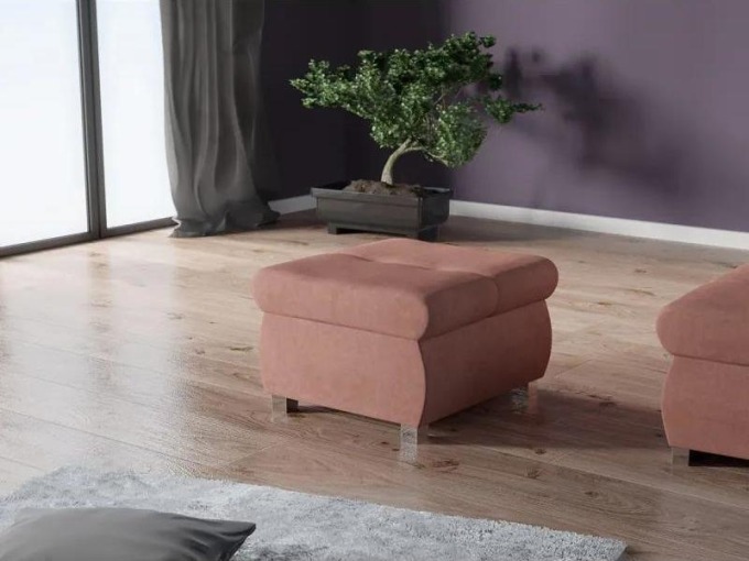 Čalouněný taburet Herkules malý, Potah: Uttario Velvet 2955