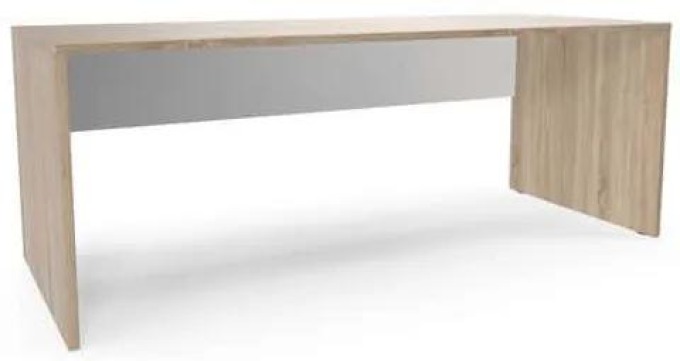 Kancelářský stůl Viva, 200 x 80 x 75 cm, rovné provedení, dub sonoma/bílý