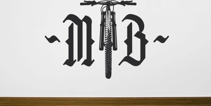 Lepy.cz Samolepka na zeď MTB Velikost (šířka x výška): 50x32cm, Barevná varianta: Tyrkysová modrá