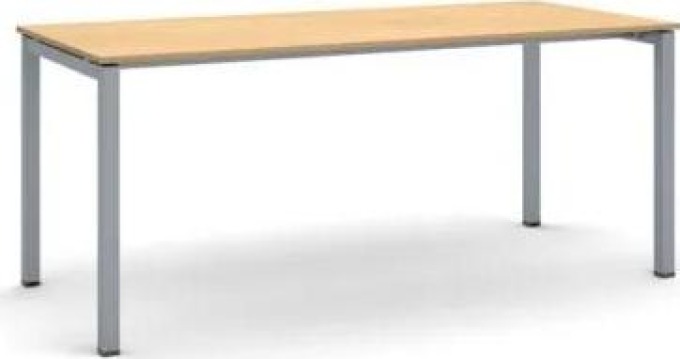 Stůl PRIMO SQUARE se šedostříbrnou podnoží 1800 x 800 x 750 mm, buk