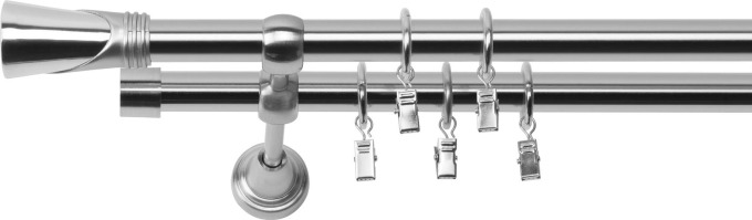 Dvouřadá Garnýž Duncan 19/19 mm ocelový efekt 300 cm