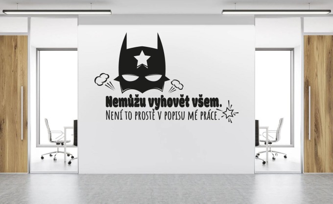 Lepy.cz Samolepka na zeď Nemůžu vyhovět všem Velikost (šířka x výška): l75x110cm, Barevná varianta: Světle žlutá
