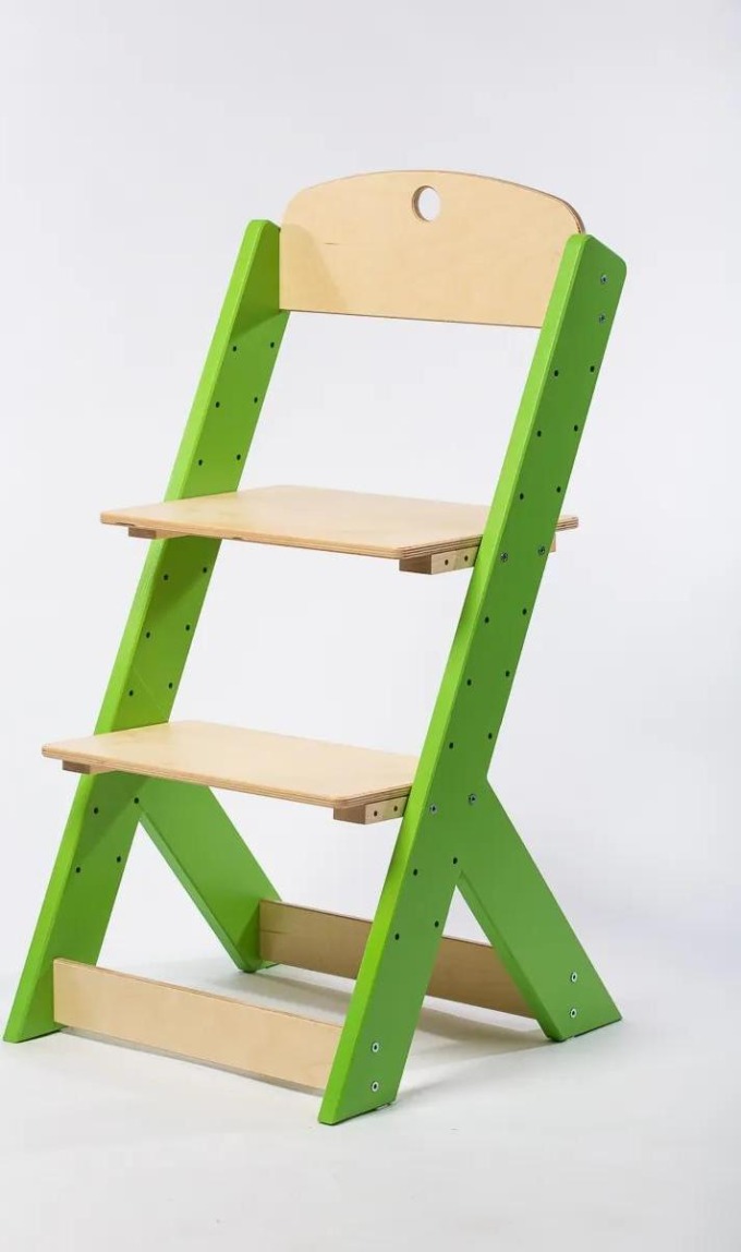 Lucas Wood Style rostoucí židle OMEGA zelená/přírodní