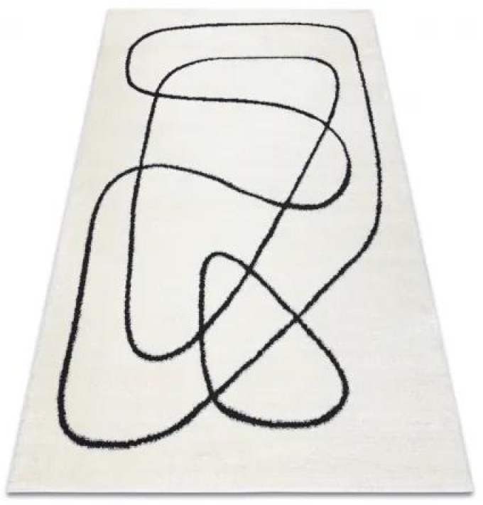 Moderní koberec MODE 8377 abstrakce krémová / černá velikost 240x330 cm | krásné koberce cz