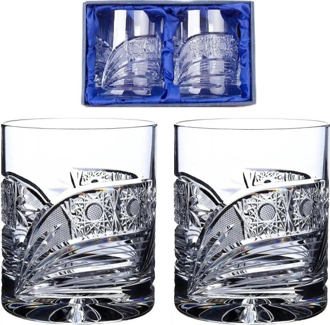 Onte Crystal Bohemia Crystal ručně broušené sklenice na whisky Kometa 330 ml 2KS