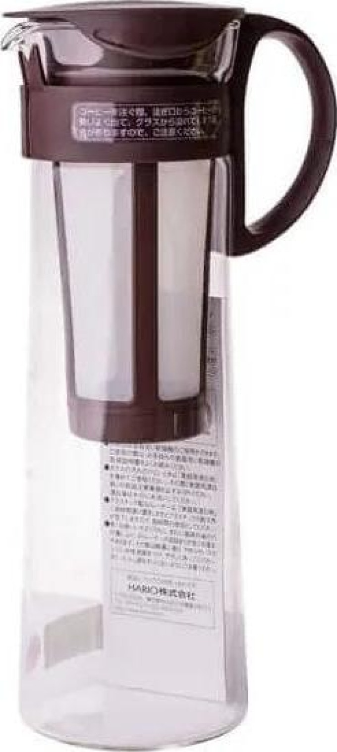 Louhovací nádoba a filtr pro cold brew kávu s kapacitou 1000ml, hnědý design