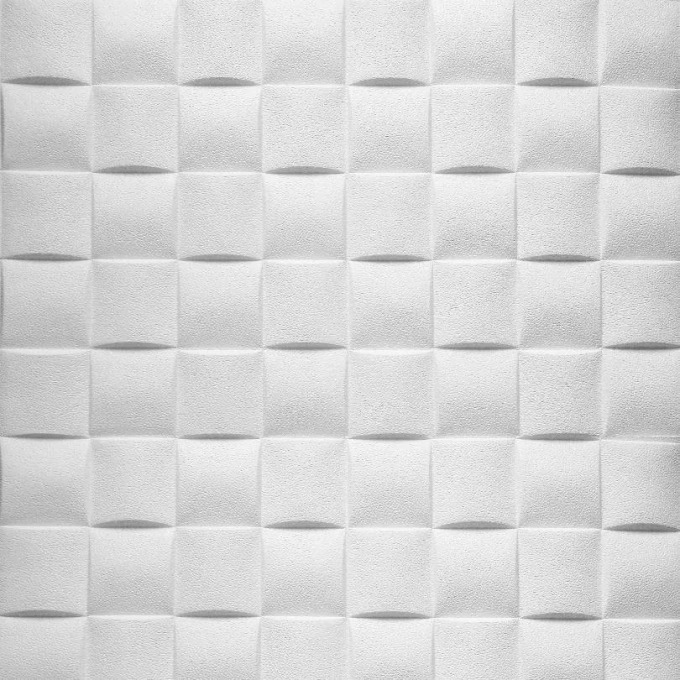 Samolepící pěnové 3D panely 0031, rozměr 69,5 x 69,5 cm, 3D plaid bílý, IMPOL TRADE